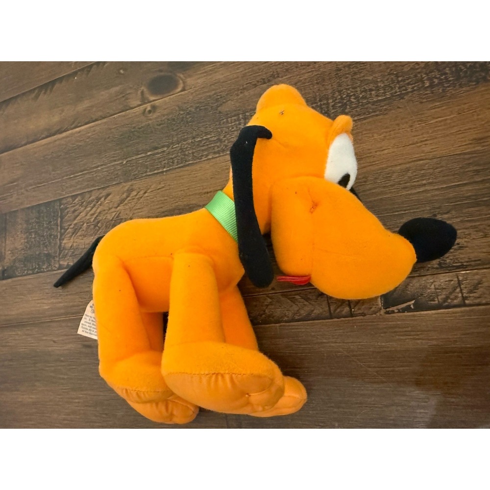 Playskool Disney Babies Vintage Pluto Plush orange puppy dog red felt tongue